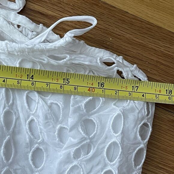 J.CREW Oval Eyelet Midi Dress Size Small White NEW Casual Preppy Bride CK828 - Picture 10 of 15